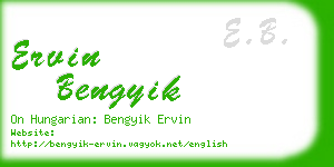 ervin bengyik business card